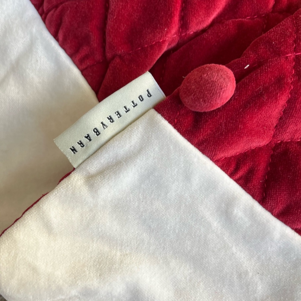 Pottery Barn velvet tree skirt
